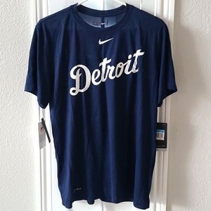 Brand New Nike MLB Detroit Tiger Woodmark Navy T-Shirt Mens Size Medium